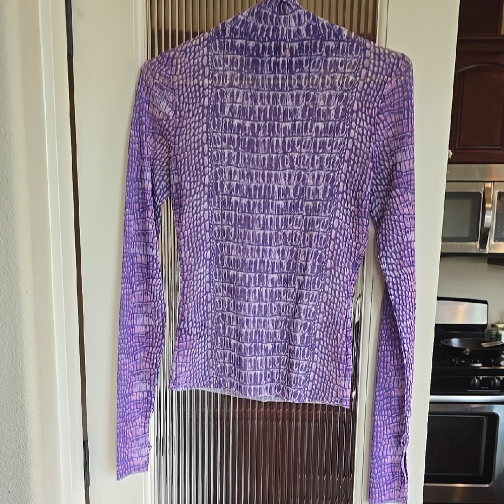 AFRM Purple Patterned Blouse